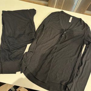 Athleta Lounge/Sleep Set - Waffle Knit Long Sleeve and Joggers
